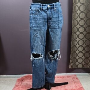 Men's Distressed Blue Jeans